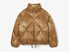 Женский дутый короткий пуховик Lacoste оверсайз