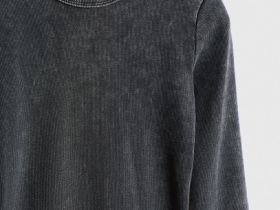 Лонгслив в рубчик, Серый