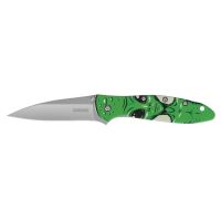 Полуавтоматический складной нож Kershaw Leek Alien, сталь Sandvik 14C28N, рукоять алюминий, зеленый