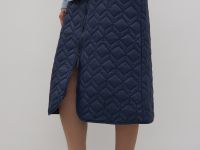 Стеганая юбка А-силуэта