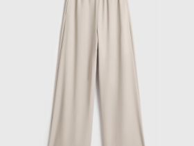 Широкие брюки с эластичным поясом, Бежевый
