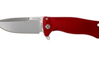 Нож складной LionSteel SR22A RS Mini, сталь Uddeholm Sleipner® Satin Finish, рукоять алюминий (Solid®), красный