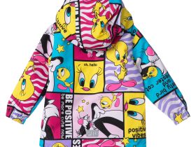 Куртка детская текстильная с полиуретановым покрытием для девочек (ветровка)