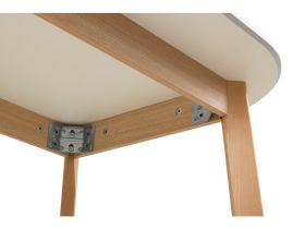 Обеденная группа Овалис 120x80 Белый/Натуральный