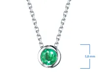 Колье из серебра с изумрудом э0678кл02220890