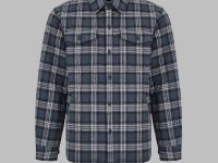 Утепленная куртка-рубашка в клетку