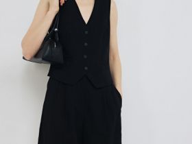 Шорты со складками, Черный