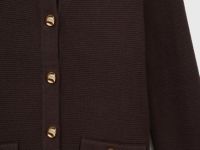 Укороченный кардиган, Коричневый