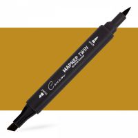 Маркер спиртовой Сонет "TWIN Brush" Оливково-желтый