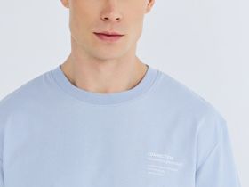 Футболка с принтом, Голубой
