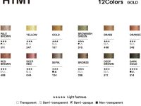 Набор акварели HIMI "Металлик", 12 цветов, оттенки GOLD