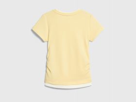 Футболка со сборками для девочек, Желтый