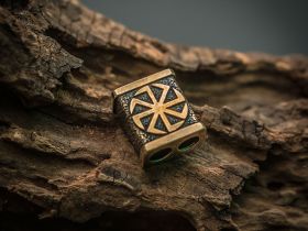 Бусина для темляка Коловрат, бронза