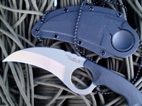 Нож с фиксированным клинком Cold Steel Double Agent I, сталь AUS-8A, рукоять Griv Ex™, черный