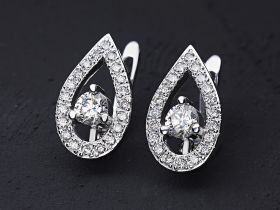 Серьги из белого золота э4712сг08071300