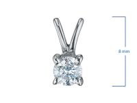 Классическая подвеска из белого золота с бриллиантом э4701пд04220203