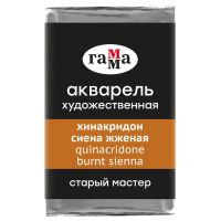 Акварель Гамма "Старый Мастер" 2,6 мл, хинакридон сиена жженая