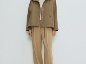 Куртка оверсайз с капюшоном, Бежевый