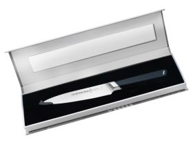 Кухонный нож Универсальный Hatamoto Kaizen HVT-015, 12.5 см, сталь AUS-8, рукоять ABS-пластик, черный