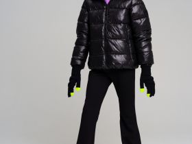 Комплект трикотажный для девочек: шапка, перчатки