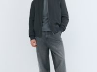 Утеплённый бомбер, Серый