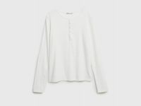 Лонгслив с пуговицами, Бежевый