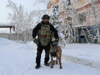 Овчарка Ястреб из Якутского ОМОНа участвует в фотоконкурсе служебных собак Росгвардии