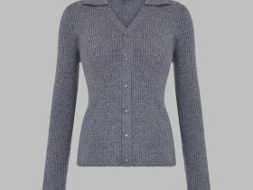 Легкий кардиган приталенного кроя с шерстью