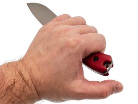 Нож Леший, сталь AUS10co, рукоять микарта, вишневый