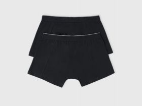 Базовые трусы-транки, 2 шт., Черный