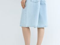 Джинсовые шорты-бермуды, Голубой