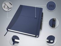 Блокнот в линейку OXFORD Signature A5 80 л твердая обложка синий