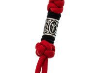 Темляк для складного ножа с бусиной "Obereg", R/B, красный