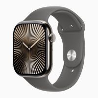 Смарт-часы Apple Watch Series 10 46mm Natural Titanium Case with Stone Gray Sport Band (M/L)