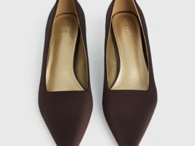 Сатиновые туфли-лодочки, Коричневый