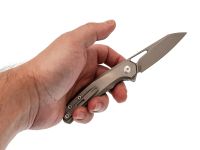 Складной нож Dr.Tech D4281G, сталь M390, рукоять TC4, серый