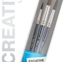 Набор кистей синтетика (имитация белки) Pinax "CREATIVE" круглые 3 шт