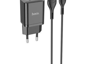Сетевое зарядное устройство Hoco (N25) Maker 2xUSB/2.1A + кабель Lightning (белый)