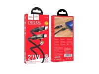 Кабель Hoco U116 Discovery Edition (Type-C) на (Lightning) 120см тканевая оплётка (черный)