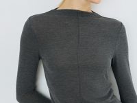 Лонгслив с шерстью, Серый