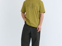 Футболка с принтом и вышивкой, Зеленый