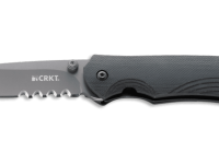 Полуавтоматический складной нож Incendor Veff Flat Top Serrations®, CRKT 6875, сталь 8Cr13MoV Titanium Nitride Combo Edge, рукоять стеклотекстолит G10