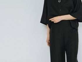 Брюки из полупрозрачной ткани, Черный