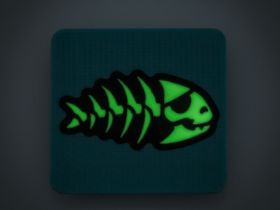 Патч Рыба, синий, StabWoodStone