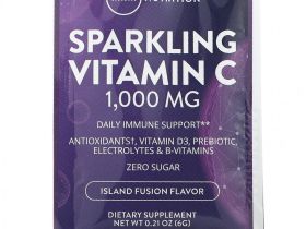 MRM, шипучий витамин C, со вкусом лимона и киви, 1000 мг, 30 пакетиков, 6 г (0,21 унции) каждый