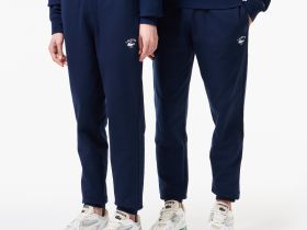 Спортивные хлопковые брюки Lacoste унисекс