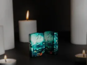 Зажигалка ZIPPO Graveyard с покрытием 540 Matte, латунь/сталь, разноцветная