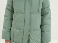 Пальто утепленное с капюшоном