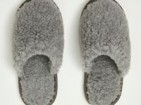 Тапочки шерстяные серые