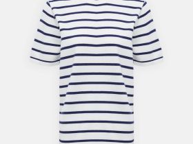 Джемпер в полоску с коротким рукавом